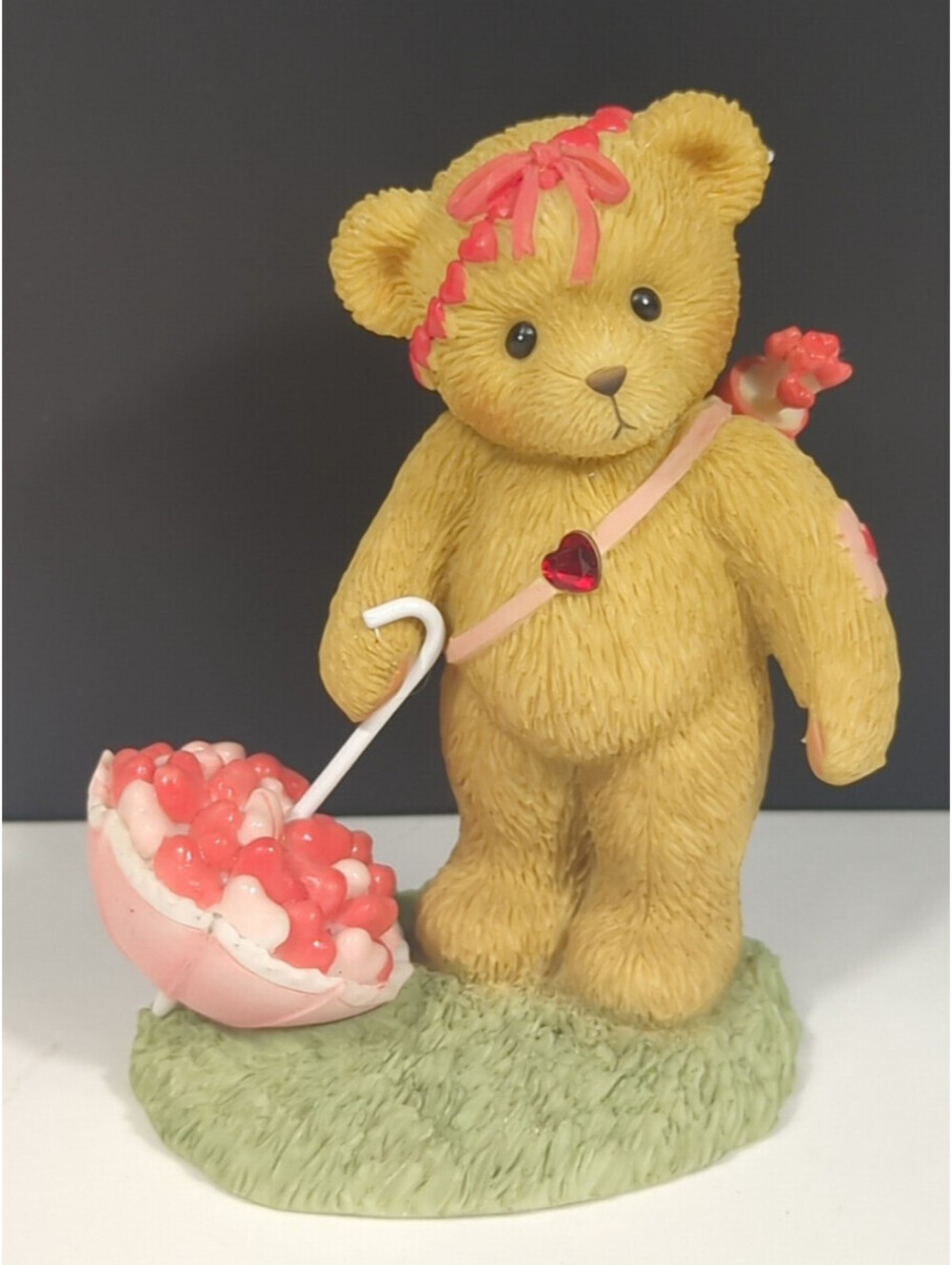 Cherished Teddies 4009173 Showered With Love Cupid With Umbrella Hearts Love Joy